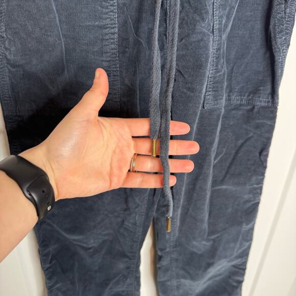 Faherty Corduroy Drawstring Pull On Straight Leg Slim Pants Navy Blue Size Small - Picture 3 of 6